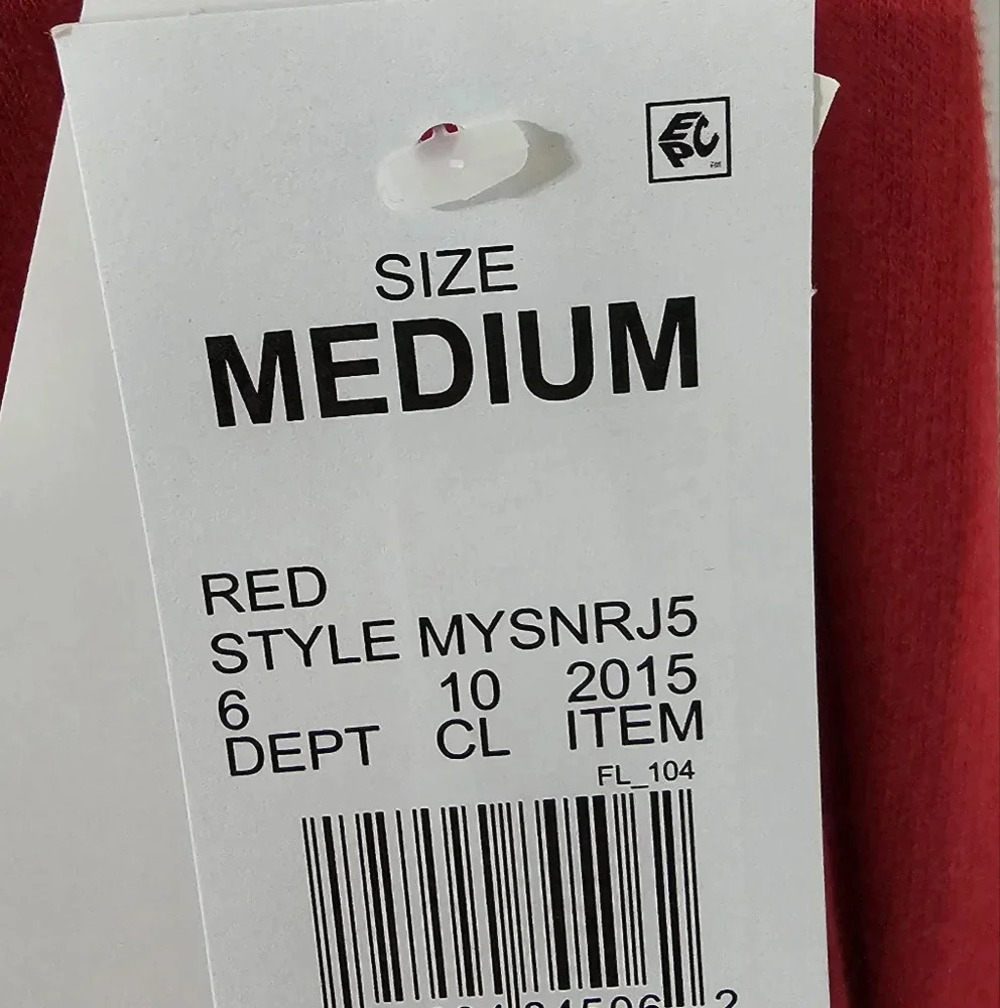 Disney Mickey and friends Christmas holiday red jogger pants w pkts 2015 - Picture 3 of 3